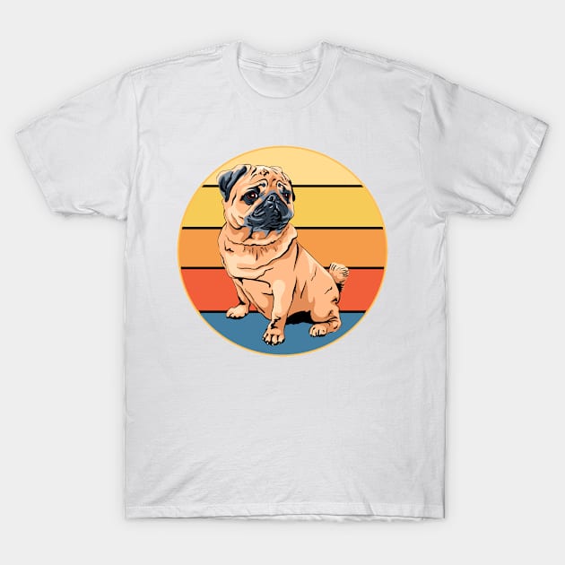 French Bulldog Dog Breed Vintage Retro Sunset Pet Lover T-Shirt by Inspirational And Motivational T-Shirts